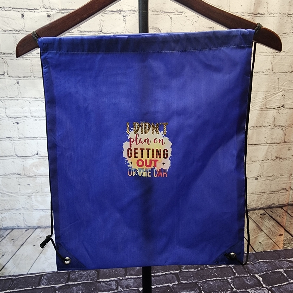 New Adult swag bag/ tote bag blue lettering sassy